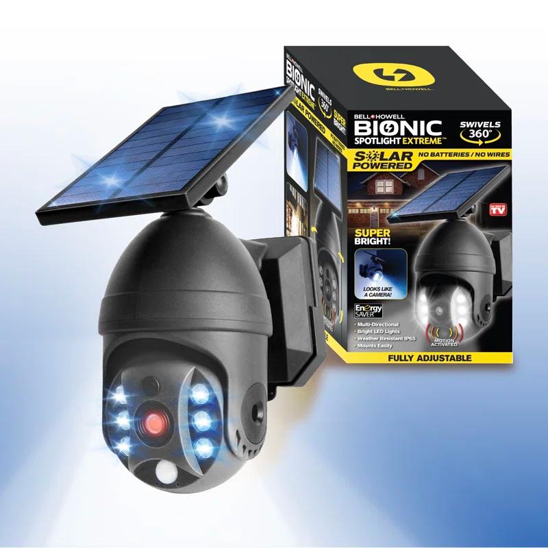 Bell + Howell LED Solar Powered Outdoor Security Spotlight with Motion Sensor