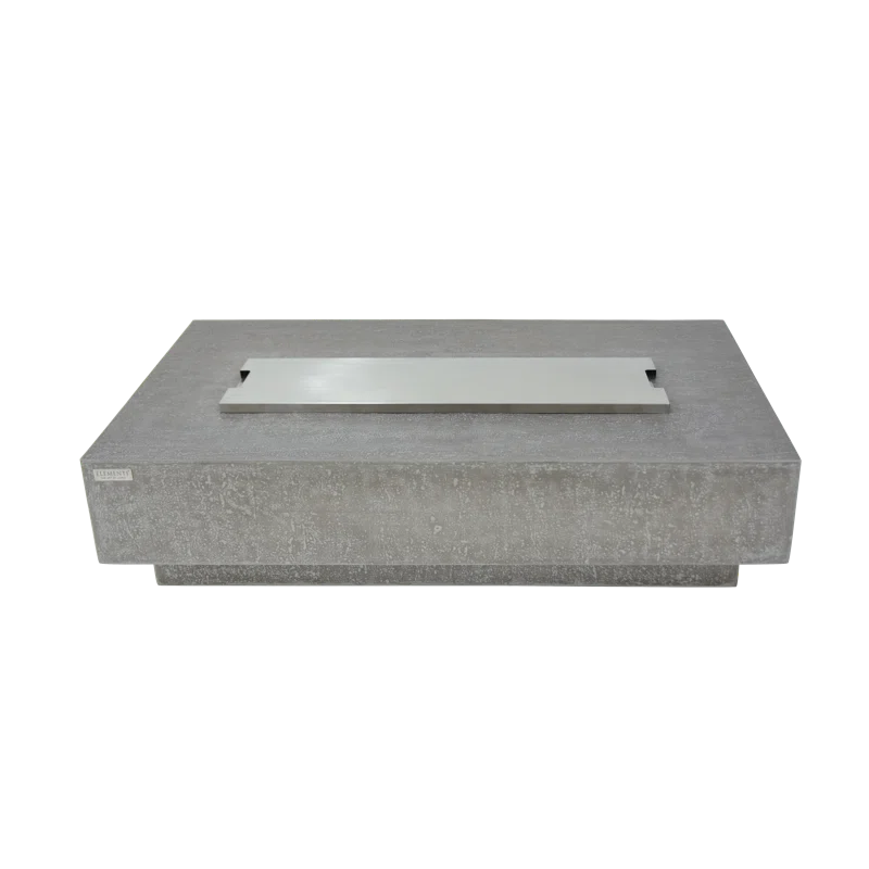 Elementi Hampton 56" Concrete Fire Table, Light Grey