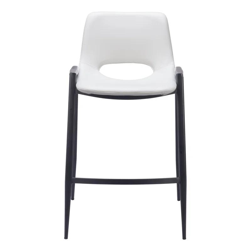 Desi Black Upholstered Counter Stool (Set of 2)