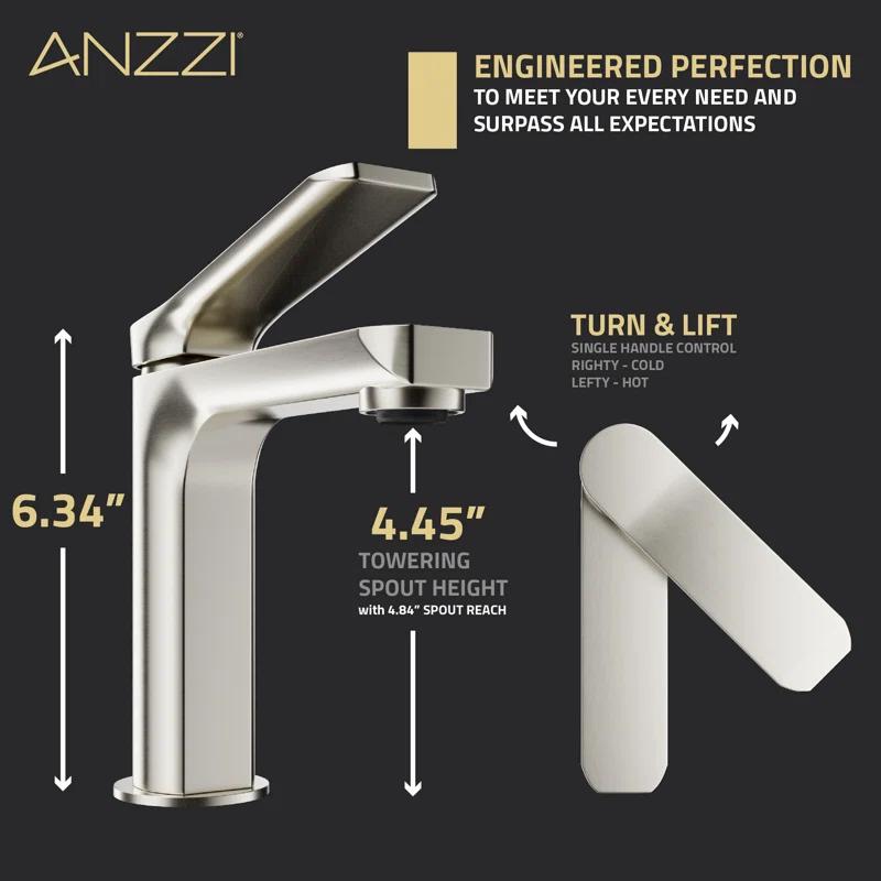 Single-Hole Single-handle Bathroom Faucet with Drain Assembly