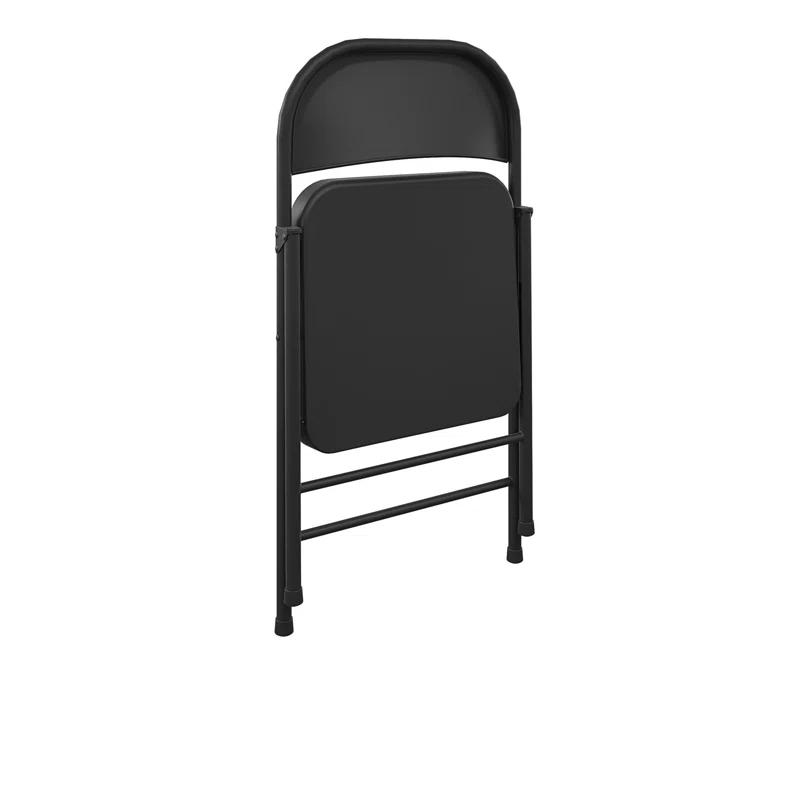 COSCO All Steel Smartfold Folding Chair, 10 Pack, Black (Set of 10)