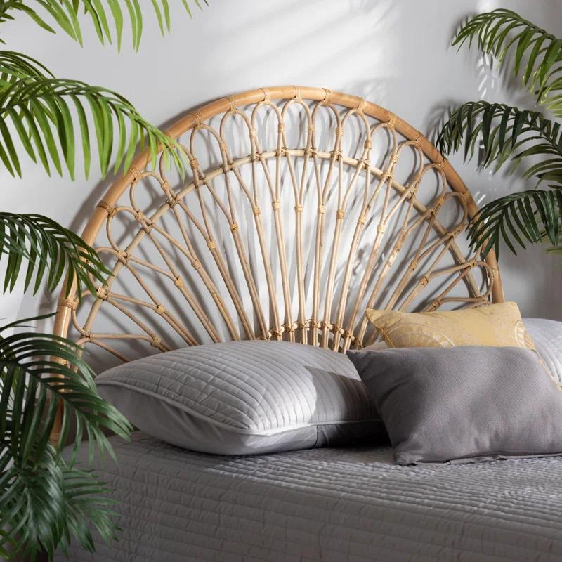 Bayou Breeze Wicker/Rattan Open-Frame Headboard