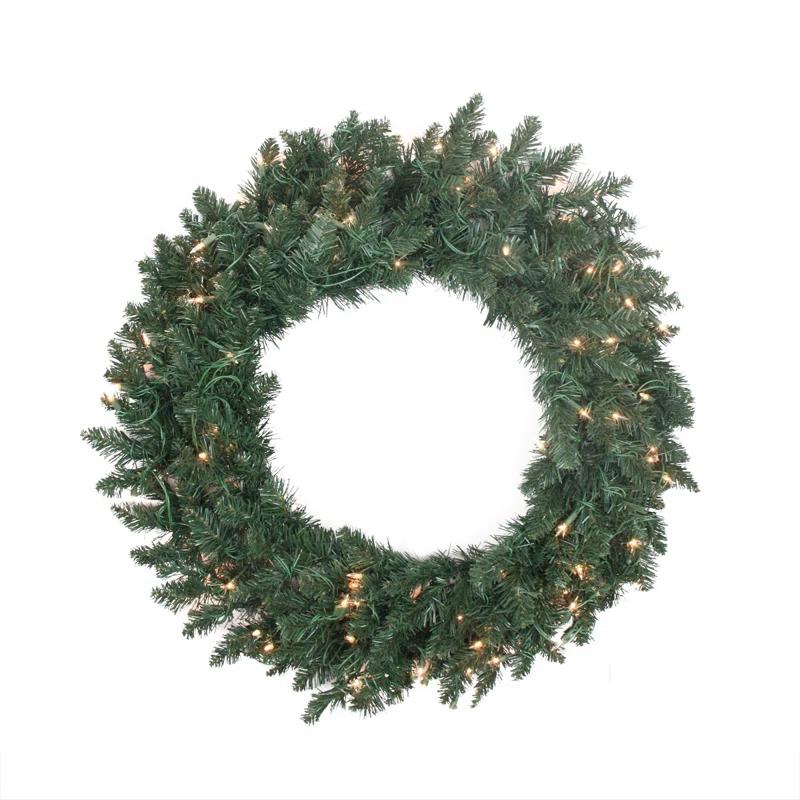 Northlight Seasonal Pre-Lit Traditional Pine Artificial Christmas Wreath - 30-Inch