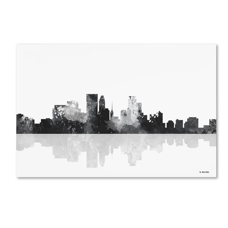 Trademark Fine Art " Minneapolis Minnesota Skyline BG-1 "
