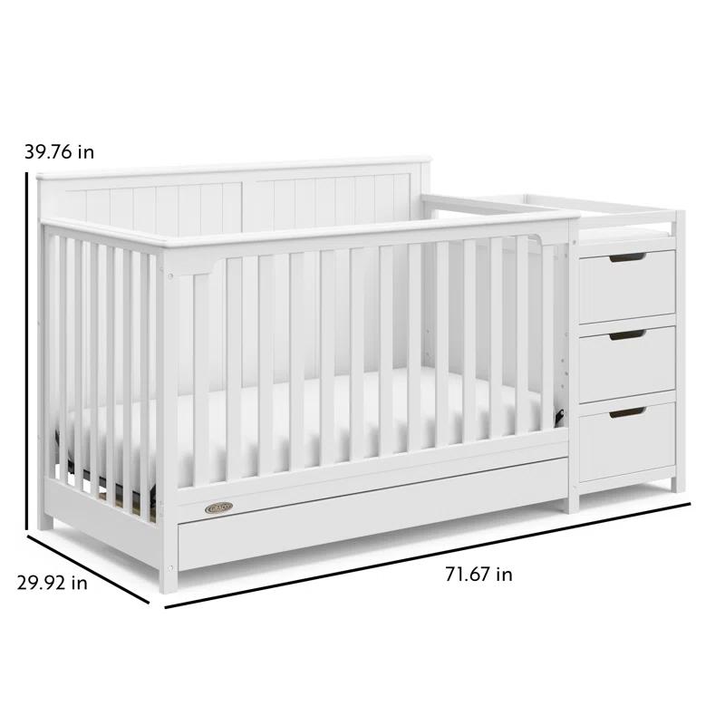 Graco Hadley 5-in-1 Convertible Crib and Changer with Storage