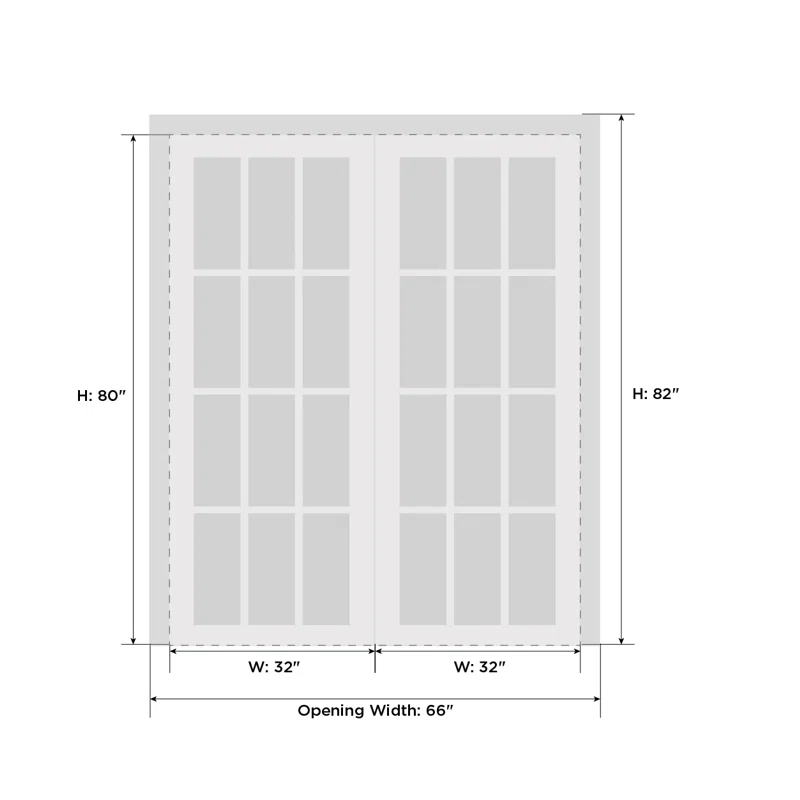 SARTODOORS Quadro Frosted Glass French Doors