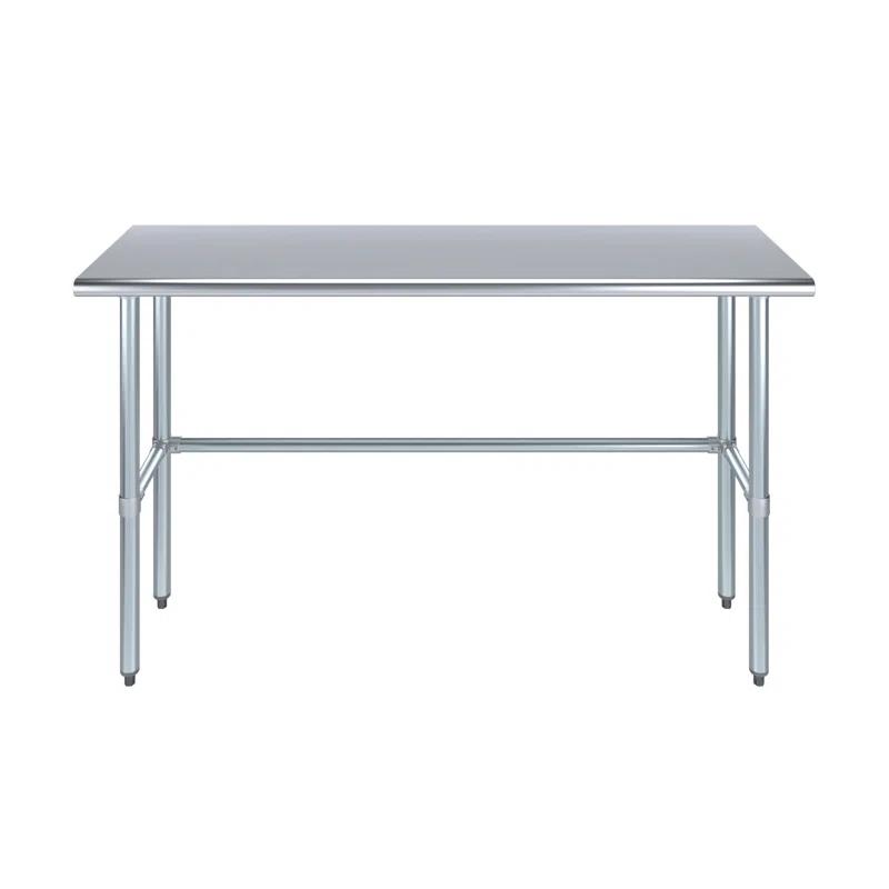 Amgood Stainless Steel Open Base Work Table