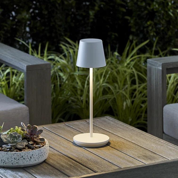 Carla Cordless Table Lamp - White / Small