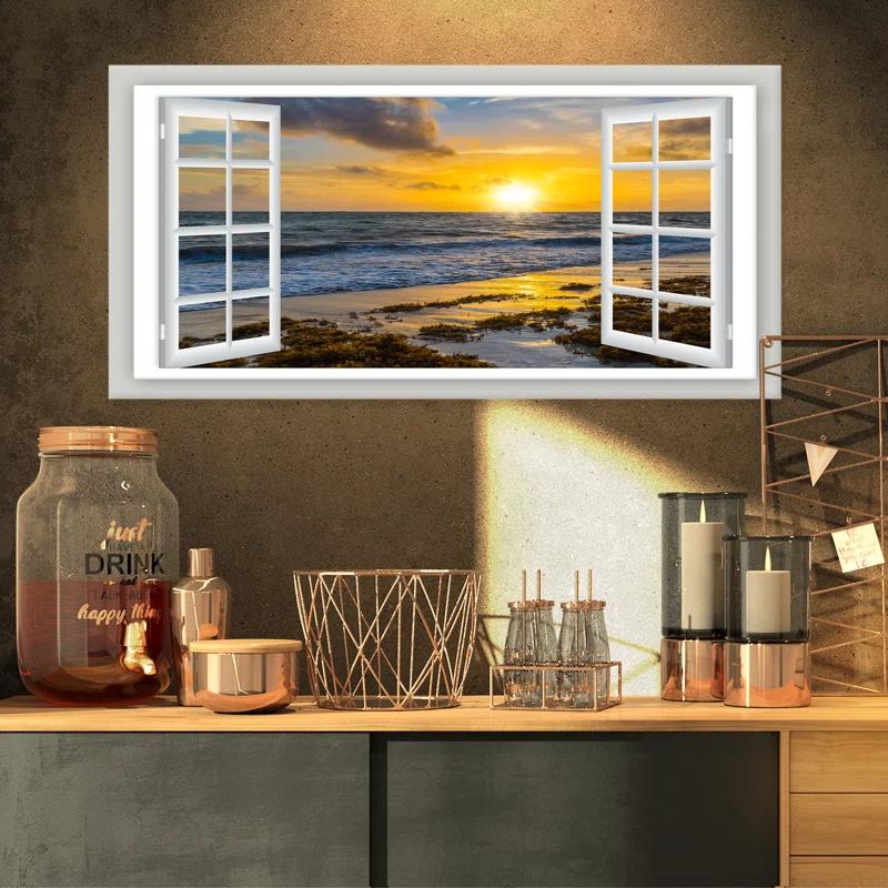 Highland Dunes " Open Window To Bright Yellow Sunset "
