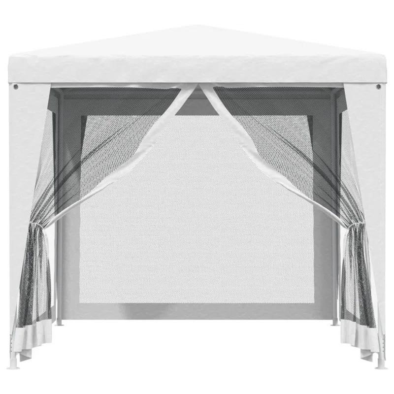 vidaXL Metal Party Tent with 4 Mesh Sidewalls