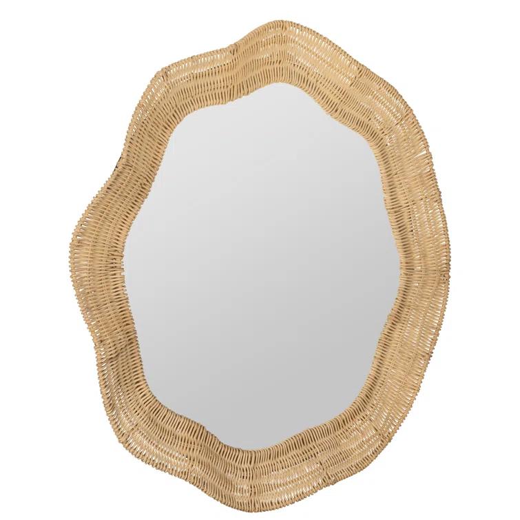 Erin Gates Scalloped Linden Round Wall Mirror