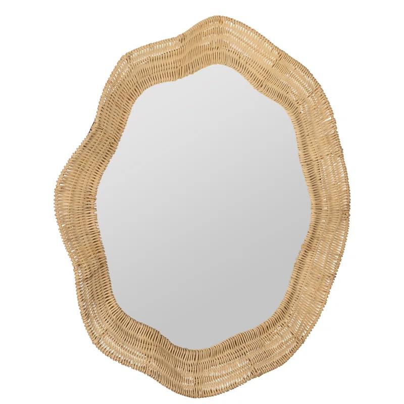 Erin Gates Scalloped Linden Round Wall Mirror
