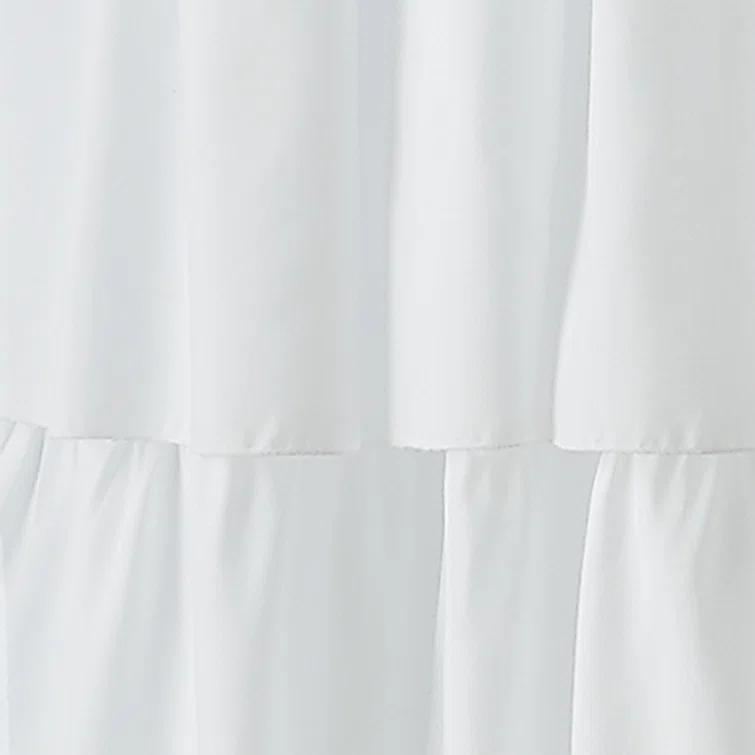 Red Barrel Studio® Flounced Solid Color Semi-Sheer Rod Pocket Single Curtain Panel