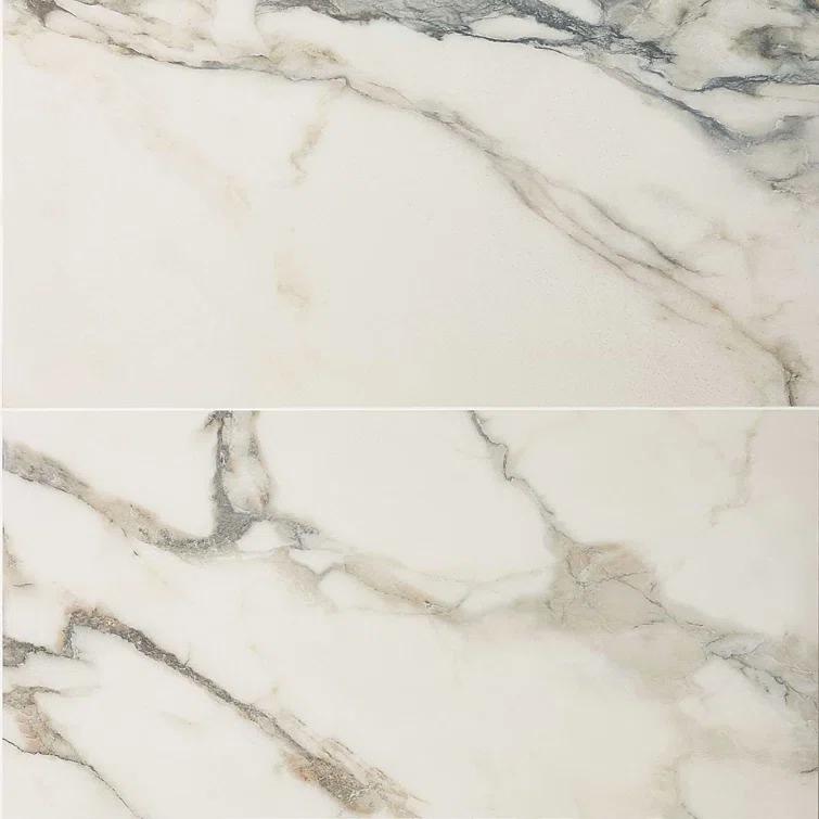 Bond Tile Saroshi 11.81 in. x 23.62 in. Matte Marble Look Porcelain Floor and Wall Tile (9.68 Sq. Ft. / Case)