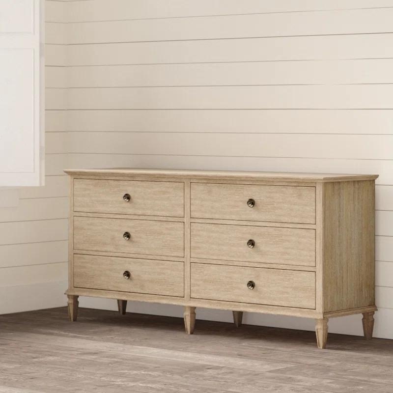 Birch Lane™ Garland 6-Drawer Double Wide Wood Dresser