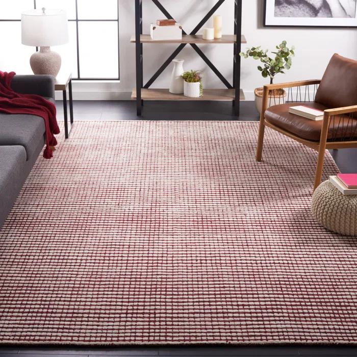 Latitude Run® Abstract Hand Tufted Wool Checkered Rug & Reviews | Wayfair