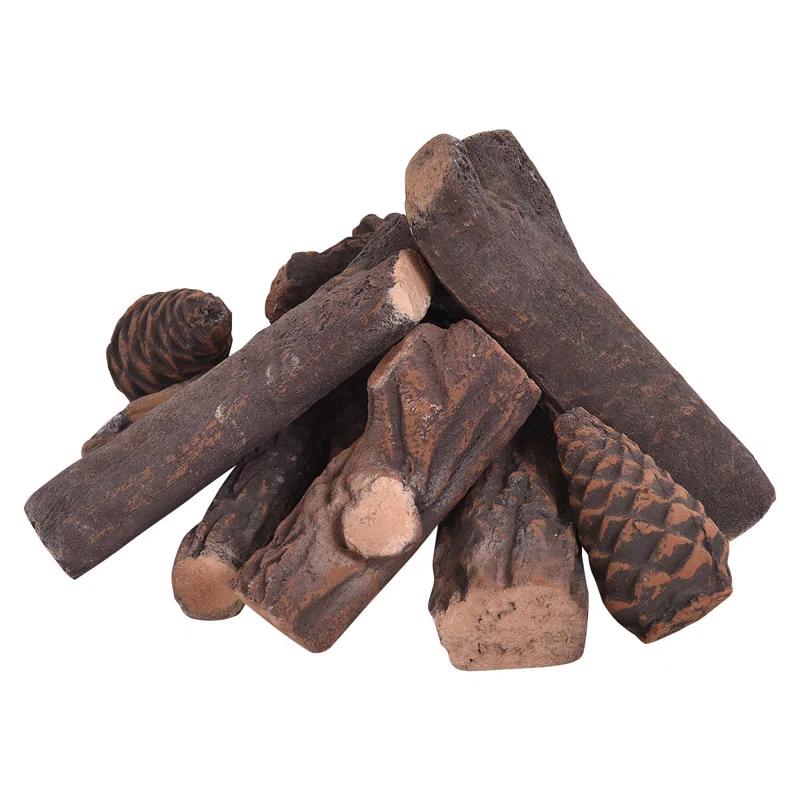 Loon Peak® Barnsdale 9 Piece Ceramic Decorative Logs