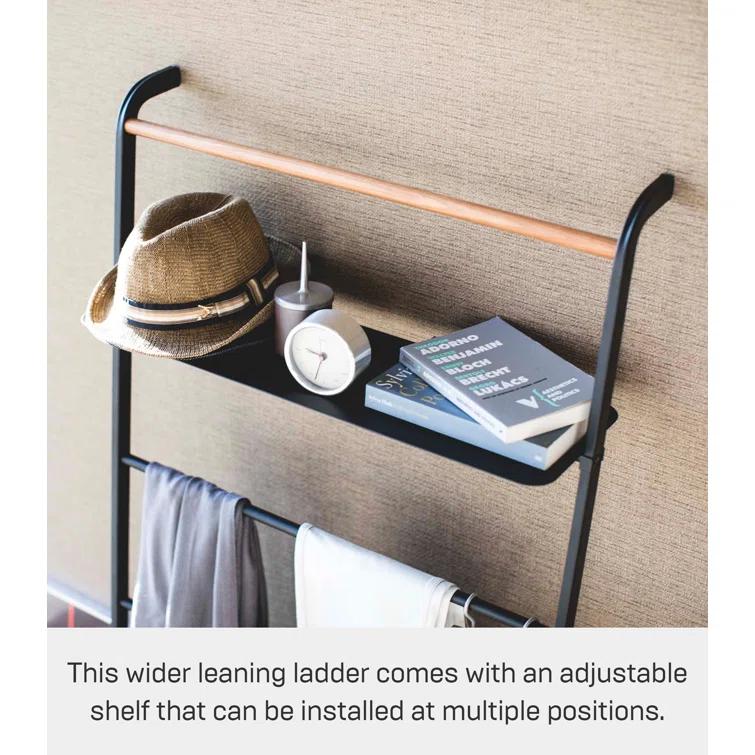 Yamazaki Home Leaning Ladder With Shelf, Space Saving, Steel