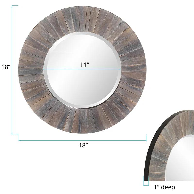 Highland Dunes Mourya Solid Wood Mirror