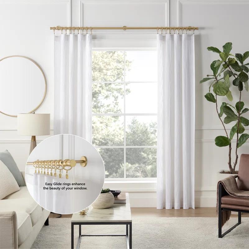 Cambria Designer Series 2 in. Premium Easy Glide Metal Curtain Rings with Smooth, Quiet Nylon Inserts