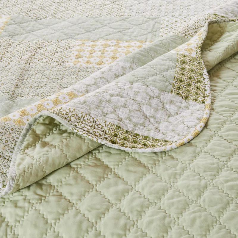 Barefoot Bungalow Juniper Modern Patchwork Print Quilt Set