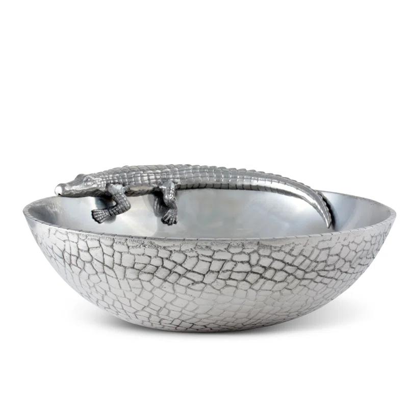Arthur Court Designs Arthur Court Designs Alligator Aluminum Serving Bowl