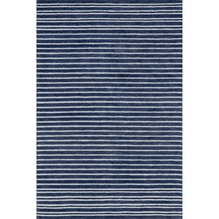Breakwater Bay Pacific Striped Wool Area Rug