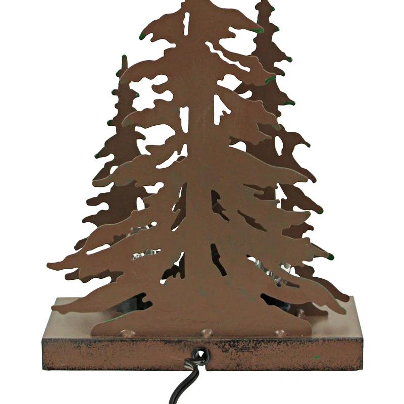 Millwood Pines Rustic Metal Rude Bigfoot In Forest Accent Lamp Decorative Sasquatch Home Decor