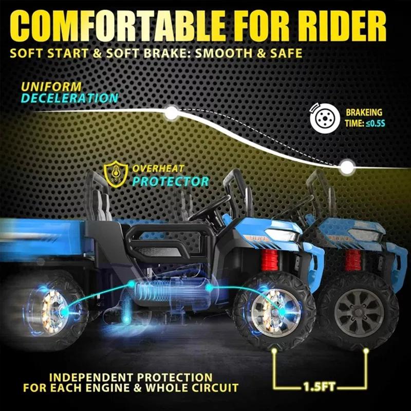Himimi Delia Himimi 24 Voltage  Ride On Dump Truck, 2 Seater Kids UTV with Electric Dump Bed, Remote Control