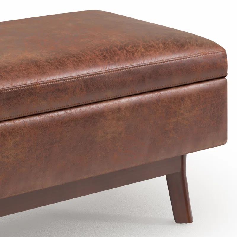 Simpli Home Owen Small Rectangular Storage Ottoman