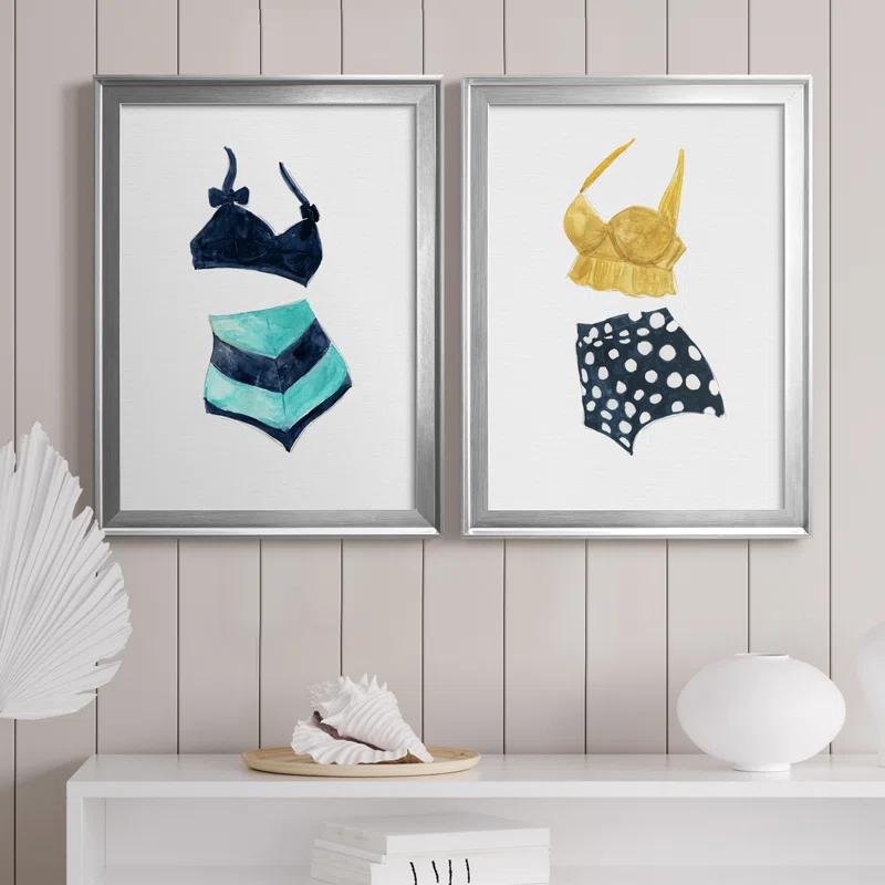 " Vintage Swimwear III " 2 - Pieces (Set of 2)