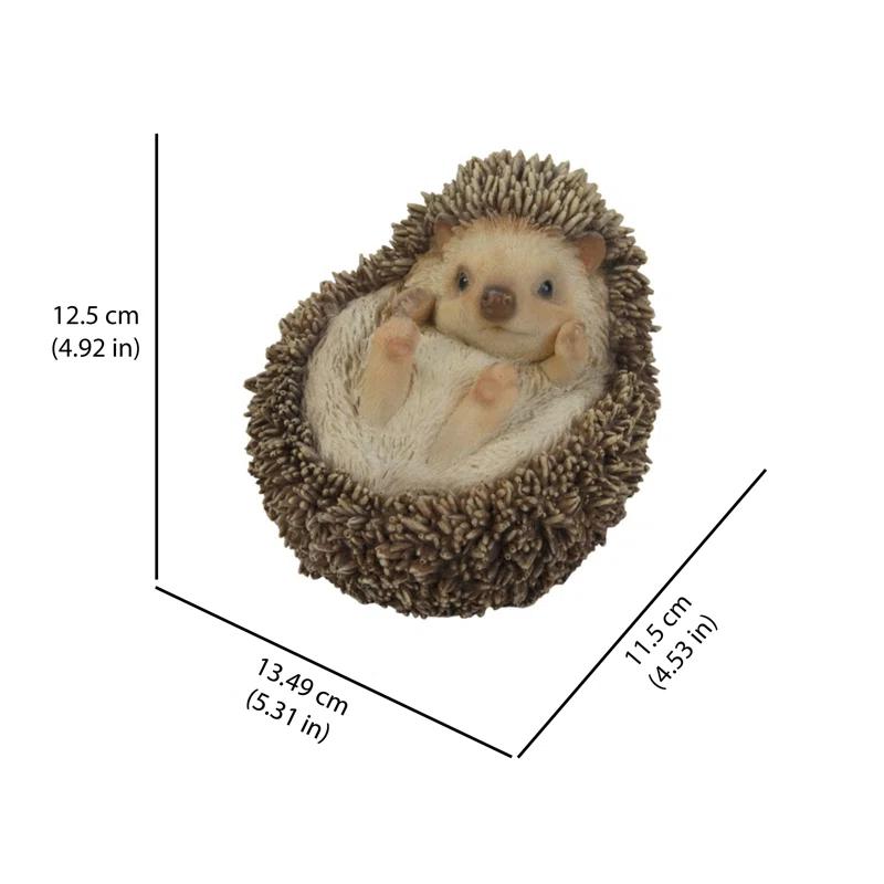 Hi-Line Gift Ltd. Hedgehog On Back Statue