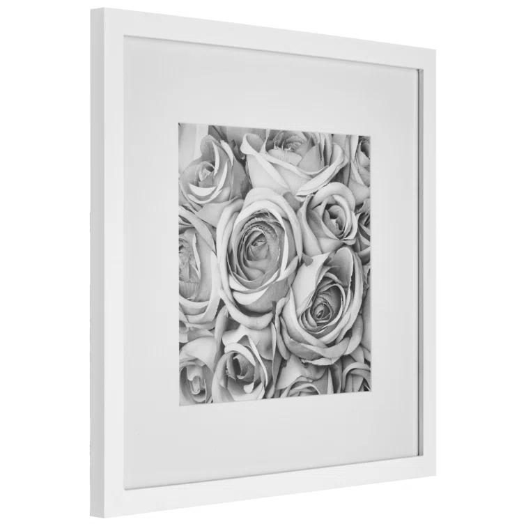 Gallery Perfect Gallery Perfect 12" x 12" Hanging Wall Wood Matted Picture Frame Kit - 9 Piece Set