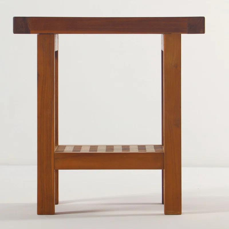 Aqua Teak Grate 12.75'' W Teak Shower Bench
