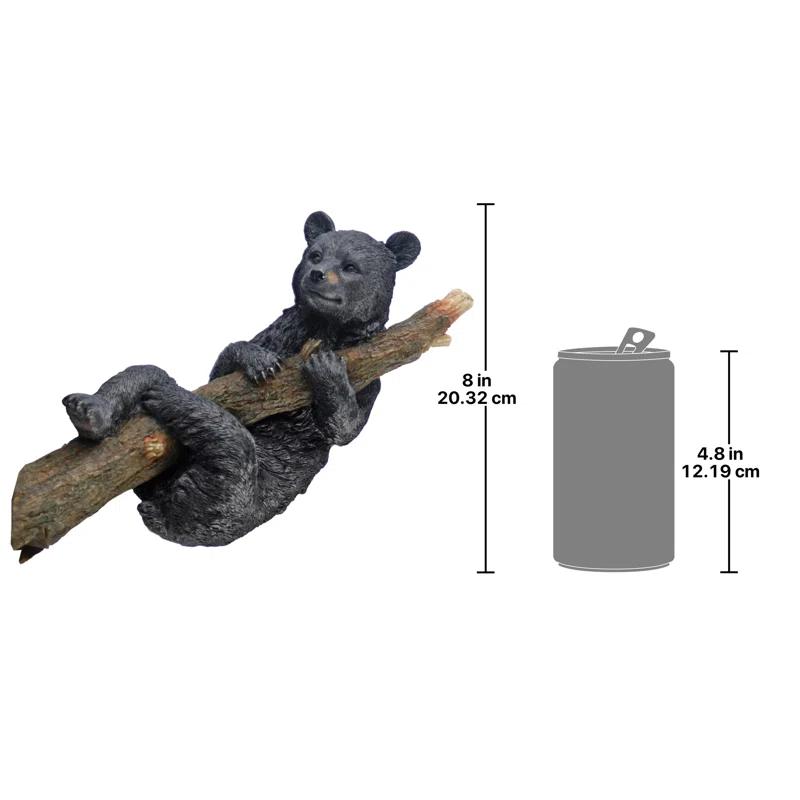 Design Toscano Up a Tree Black Bear Cubs Climbing and Hangings Statue Set