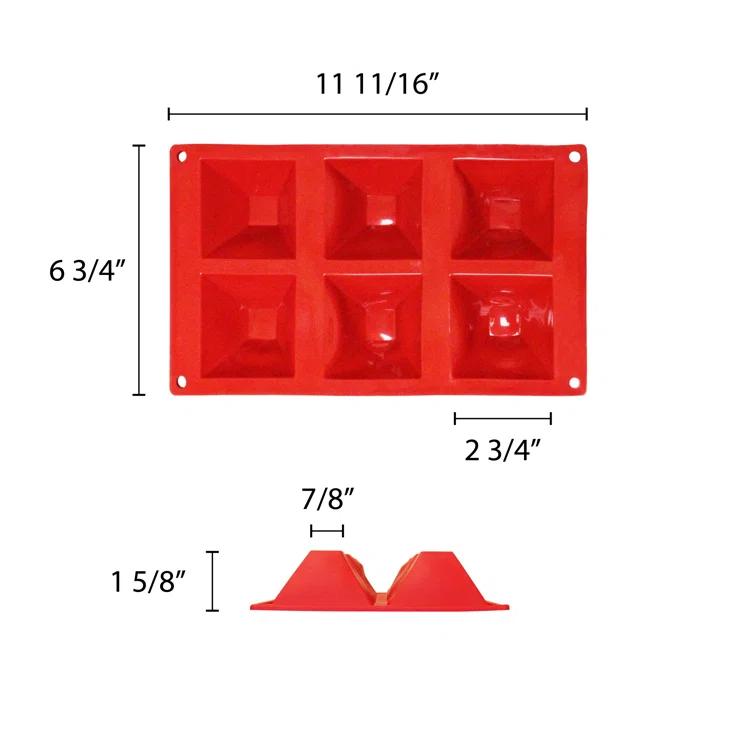 Thunder Group Inc. Thunder Group Inc. 6 Cup Non-Stick Silicone Mold with Lid