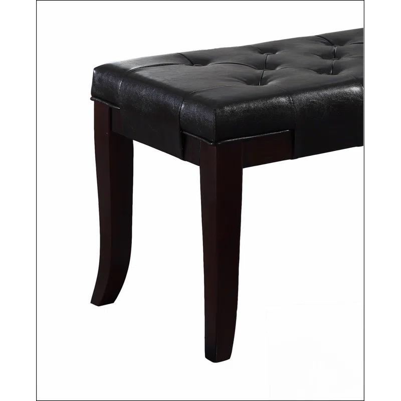 W-Jopns Linon Tufted Bench, Faux Leather A solid basic framework, comfortable, durable and beautiful