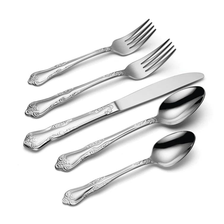 Oneida Oneida Azalea 45 Piece Everyday Flatware Set, Service For 8