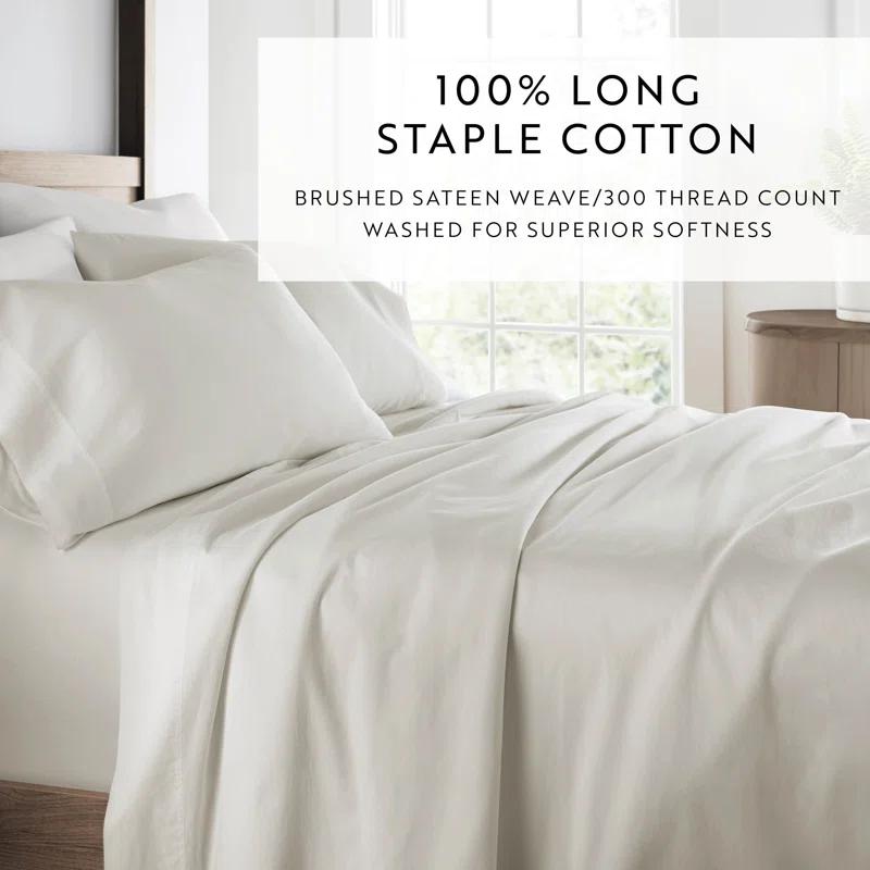 Becky Cameron Sateen Long-Staple Cotton Deep Pocket Sheet Set