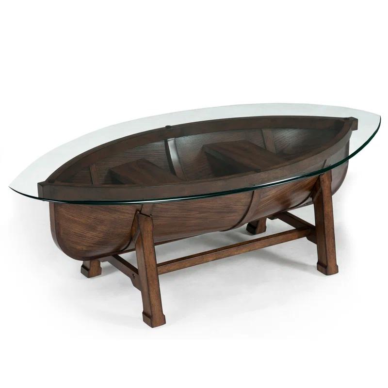 Longshore Tides Bartulio Glass Top Coffee Table