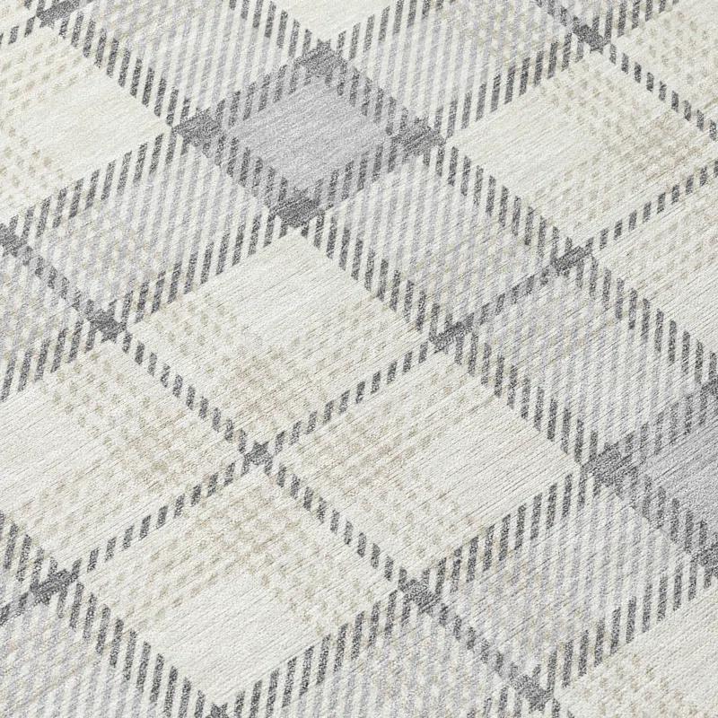 Machine Washable Indoor/Outdoor Chayden ACN1052 Silver Rug