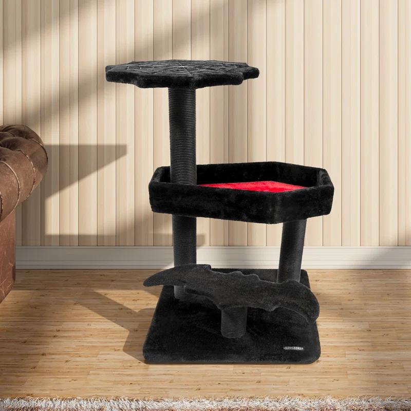 Tucker Murphy Pet™ Evannah Gothic Cat Tree for Hallowen, Cat Tower with Coffin Bed