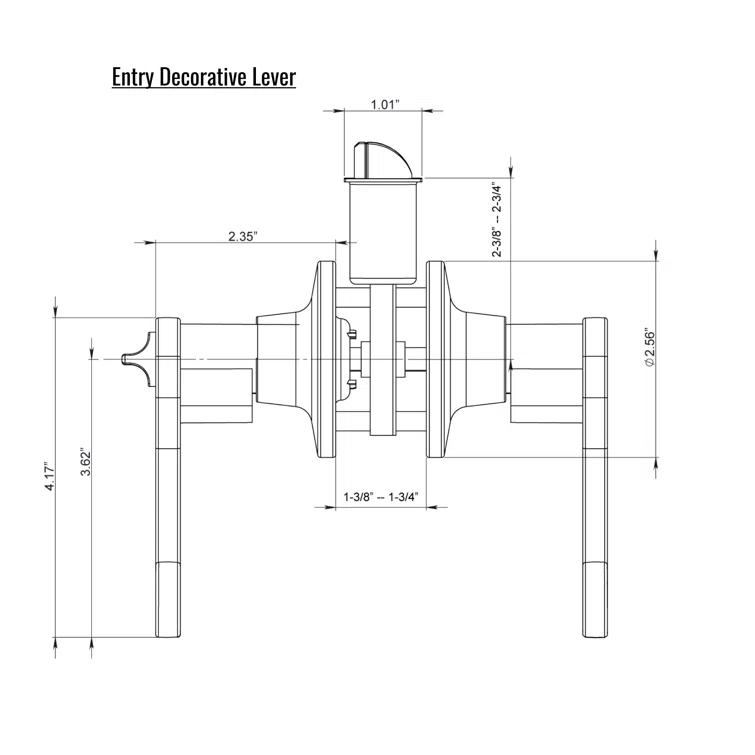 Premier Lock Passage Door Lever, Decorative