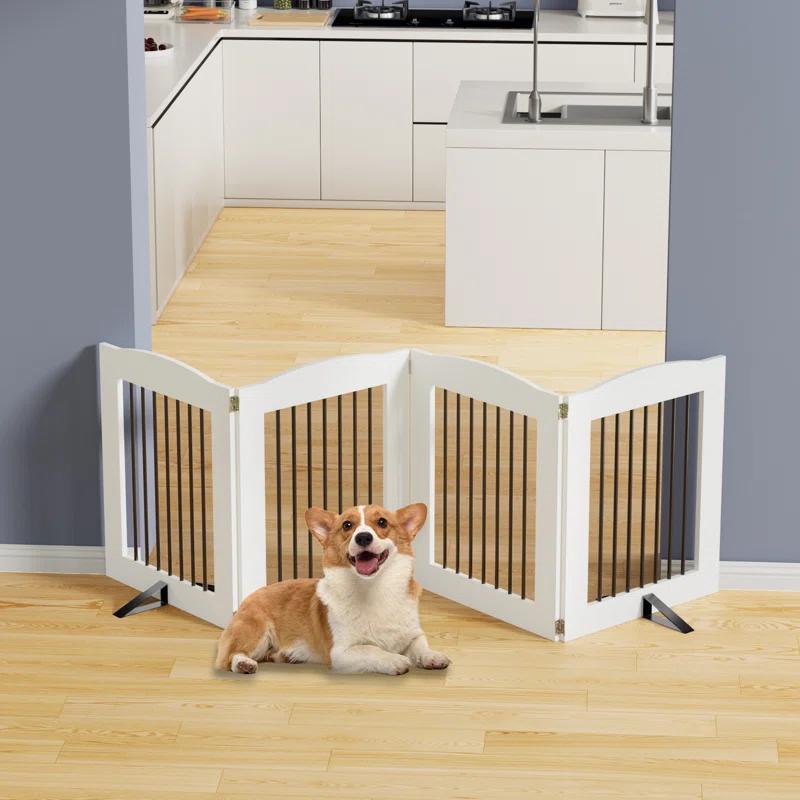 Archie & Oscar™ Freestanding Dog Gates, Foldable Dog Fence Indoor For Stairs, Doorways