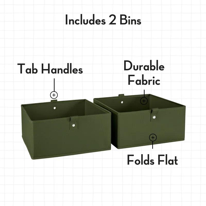 RiverRidge Home RiverRidge Kids 4-Tier 13in Ladder Shelf Toy Organizer and Book Storage with 3 Open Display Shelves- White with Two 5" Fabric Bins