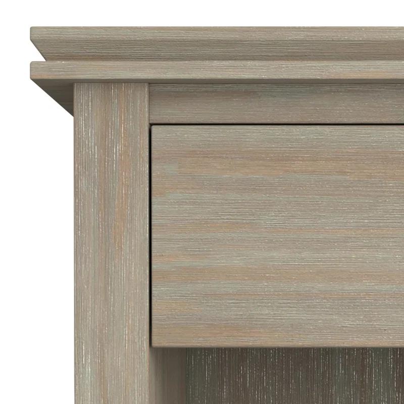 Simpli Home Artisan 24"W Solid Wood Nightstand with Drawer and Shelves
