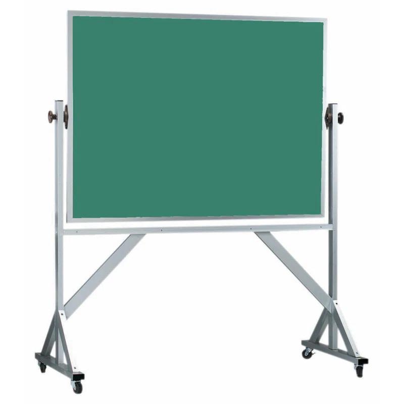 AARCO Freestanding Porcelain Reversible Medium - 4' - 6' Chalkboard