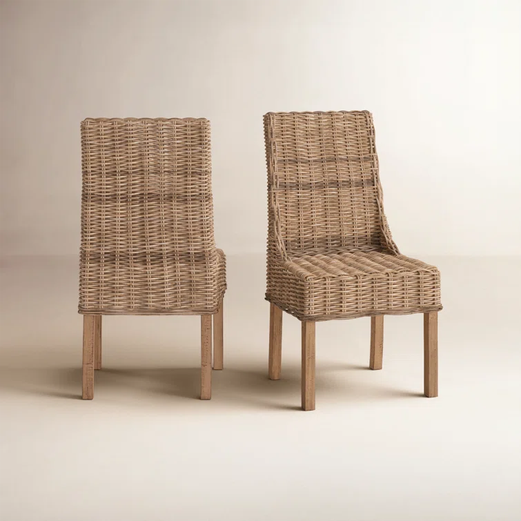 Armine Wicker Side Chair (Set of 2)