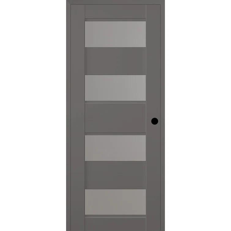 Belldinni Della DIY-FRIENDLY Manufactured Wood and Frosted Glass Single Prehung Standard Door