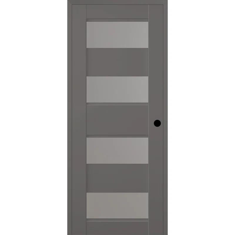 Belldinni Della DIY-FRIENDLY Manufactured Wood and Frosted Glass Single Prehung Standard Door
